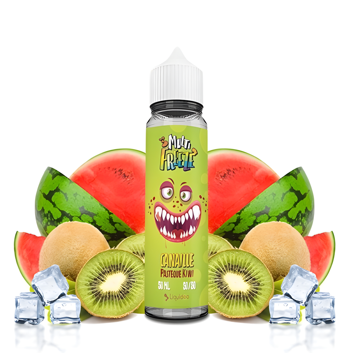 E-liquide Canaille Pastèque Kiwi 50ml Liquideo Multi Freeze – saveur fruitée et fraîche, pastèque & kiwi glacés.