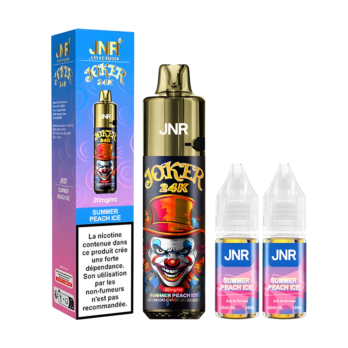 Kit Vape 20mg Nicotine Pêche Ice