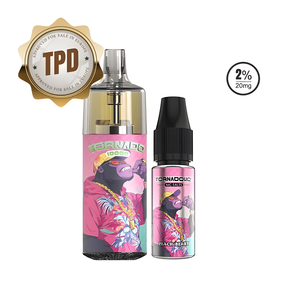 Puff 10MG 20MG Tornado Gobar Baies de Pêche
