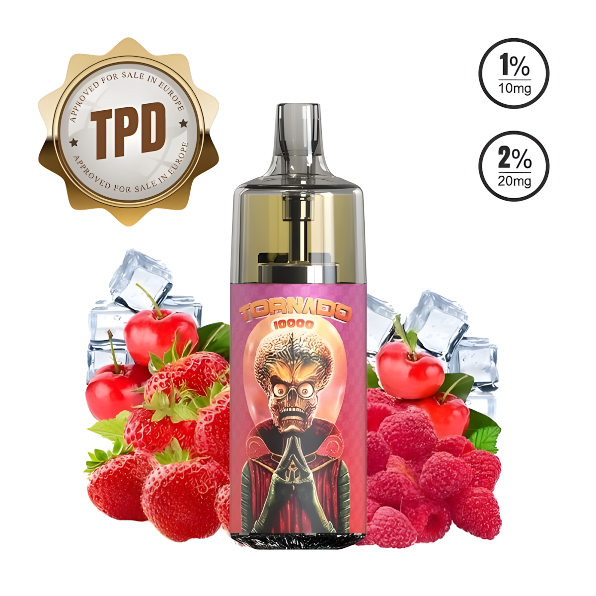 Puff Rechargeable Fraise Framboise Cerise Glacée Gobar