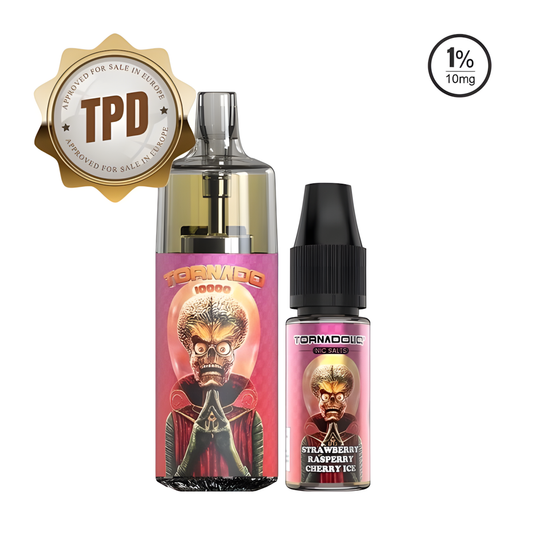 Puff Tornado 10000 Fraise Framboise Cerise Glacée rechargeable Puff Tornado 10000