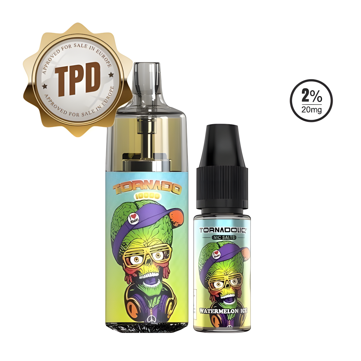 Vape Pastèque Ice USB-C Ergonomique