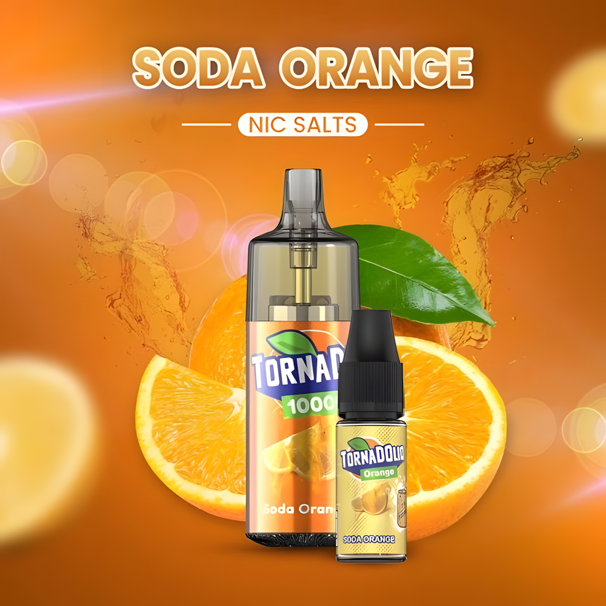 E-liquide Sels de Nicotine Goût Soda Orange Frais