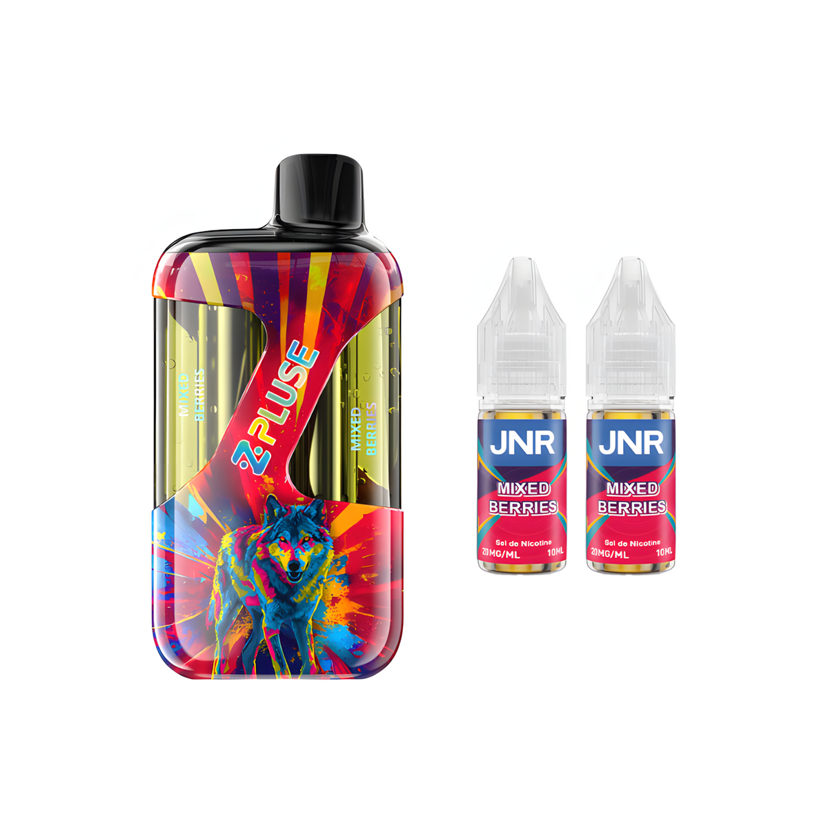 Kit JNR ZPluse 42000 Baies Mélangées avec deux liquides 10ml en 20mg
