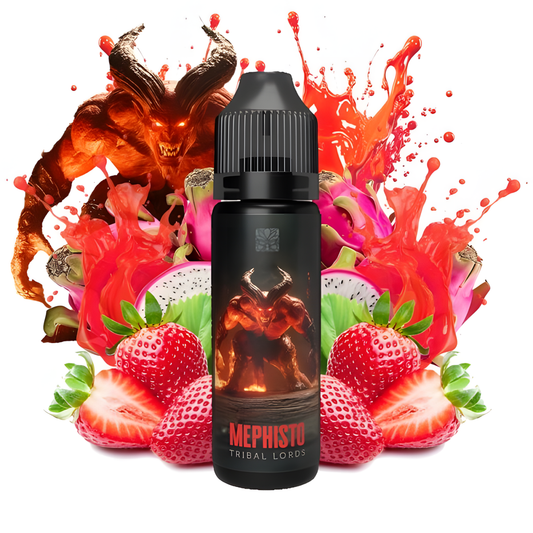 E-liquide Mephisto 50ml Tribal Lords saveur fraise et fruit du dragon frais