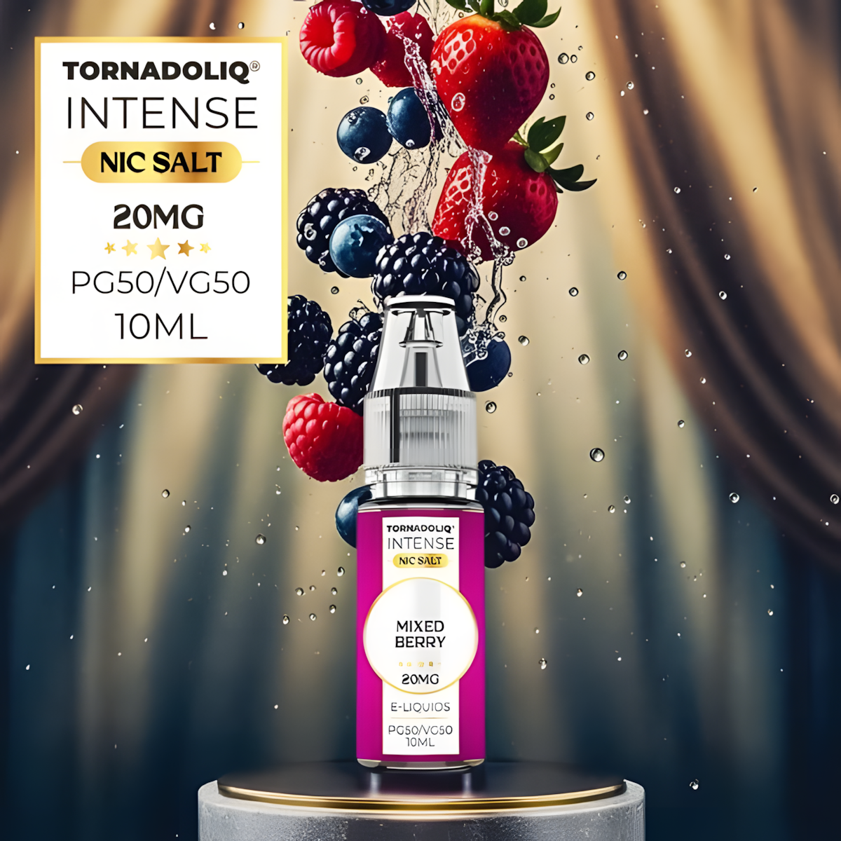 Flacon e-liquide 10ML TornadoLiq Fruits Rouges
