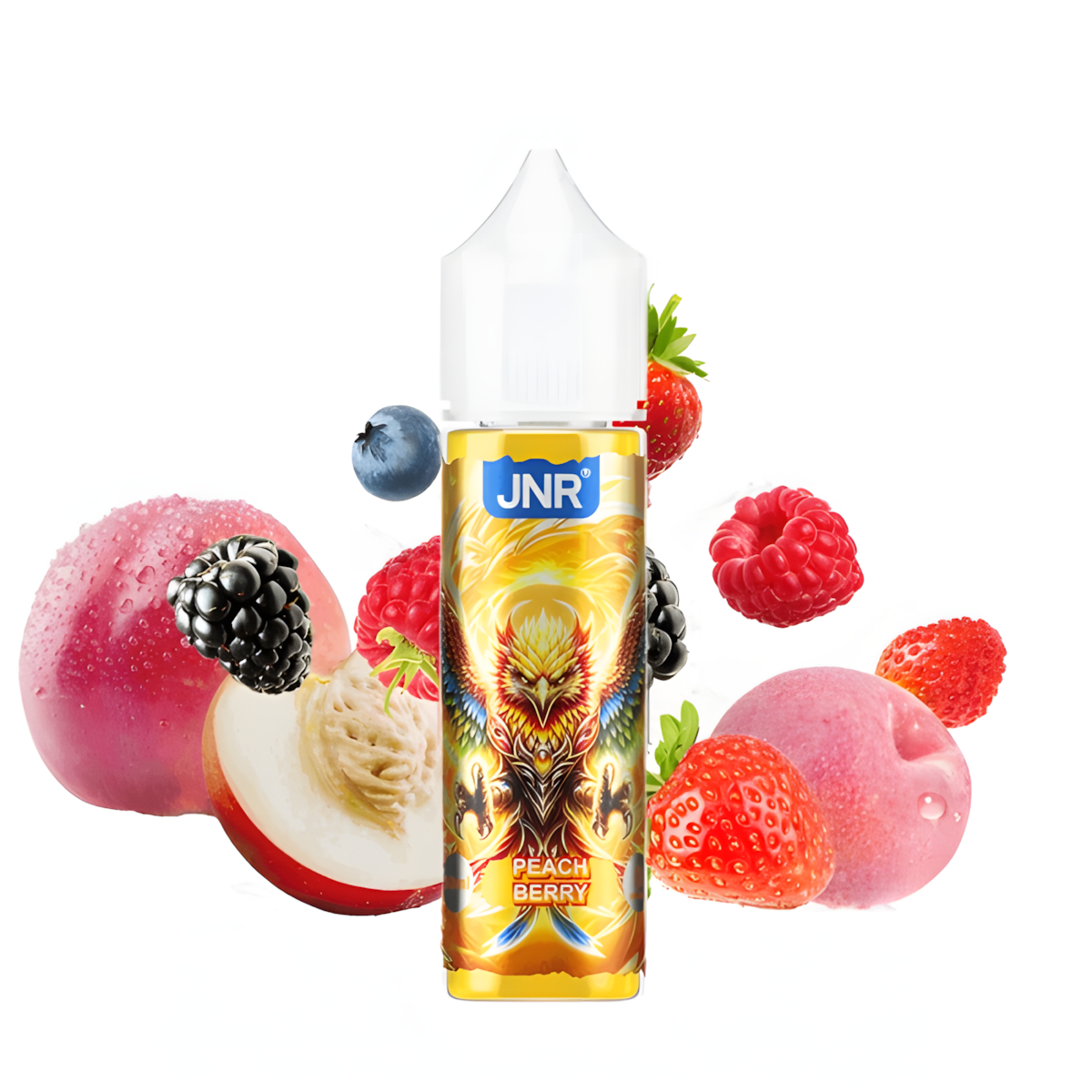 E-liquide JNR Peach Berry 50ml pêche fruits des bois sans nicotine
