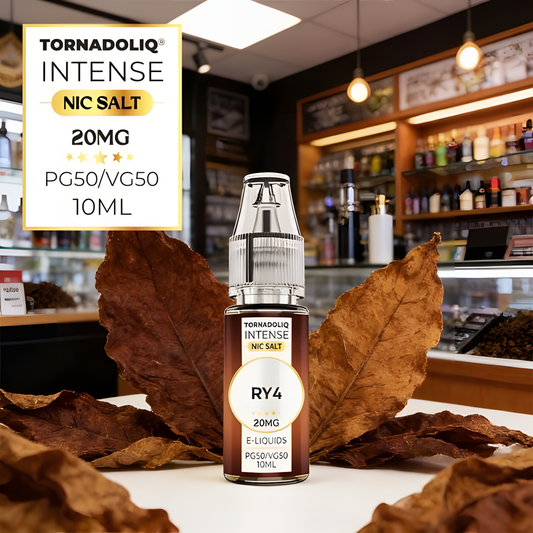 flacon nic salt Tornadoliq Intense RY4 tabac gourmand caramel