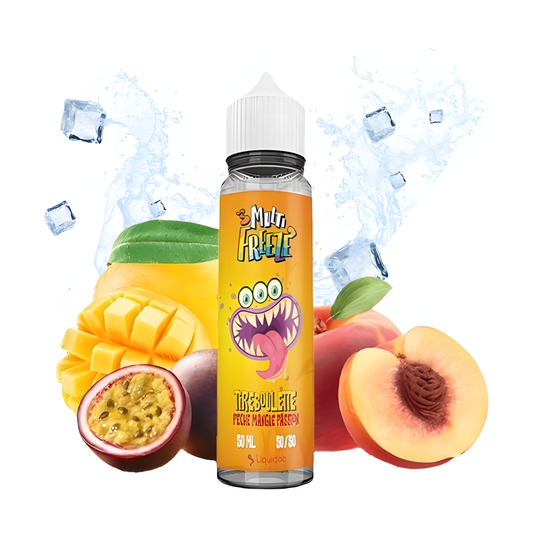 E-liquide Tireboulette Pêche Mangue Passion Multifreeze 50 ml Liquideo 🇫🇷