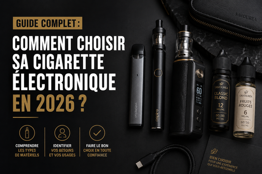 Guide complet pour choisir sa cigarette électronique en 2026 – comparatif kits pod, box mod et e-liquides