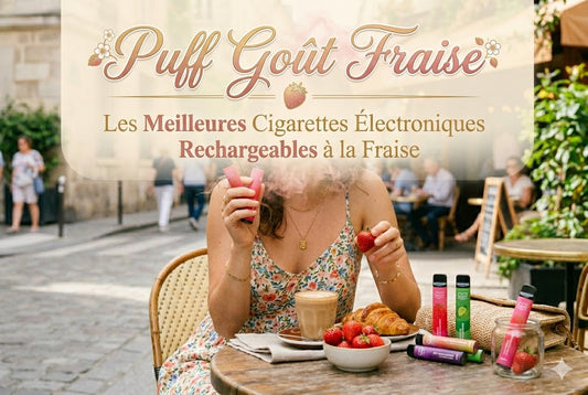 Puff rechargeable goût fraise - Cigarette électronique saveur fraise sur TornaPuff