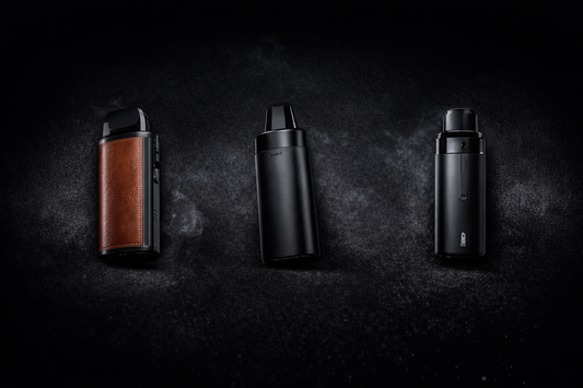 Pod sans nicotine compact et moderne présenté comme alternative pratique pour adulte