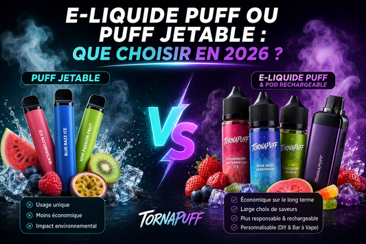 E-liquide puff ou puff jetable alternative rechargeable 2026