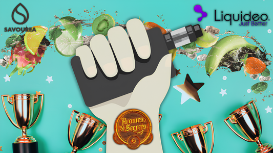 Flacons d’e-liquides Liquideo et Aromes et Secrets disponibles sur TornaPuff.com