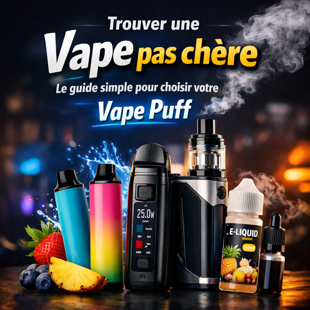 Vape pas chère et Vape Puff sur site de vape pas chère avec sélection de saveurs et formats TornaPuff