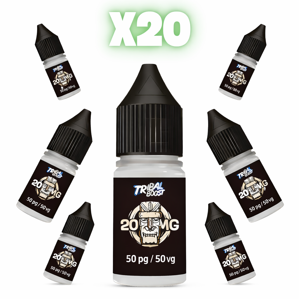 lot 20 boosters nicotine 50 50 20mg 10ml