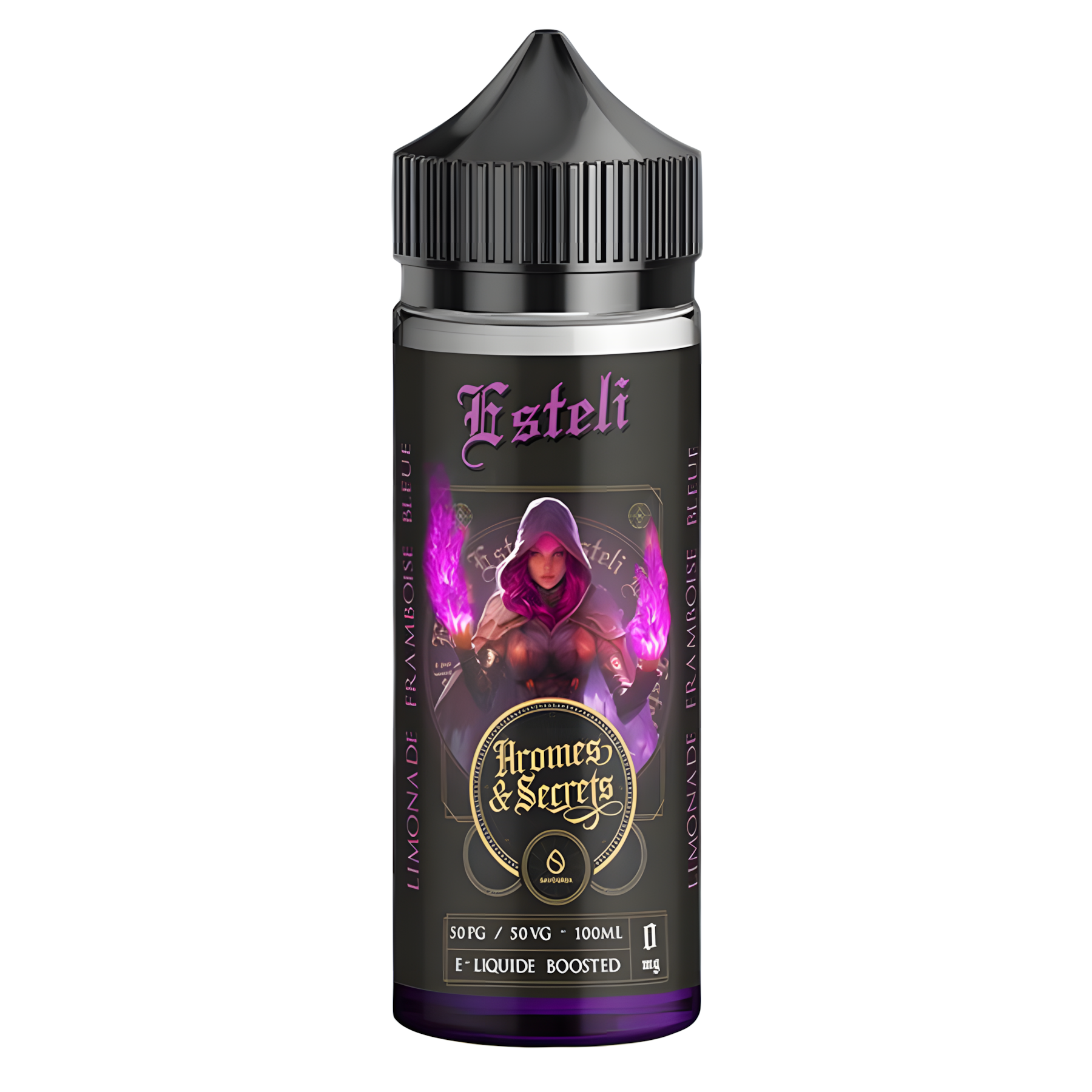 Flacon E-liquide Esteli 100 ml Arômes et Secrets – limonade framboise bleue