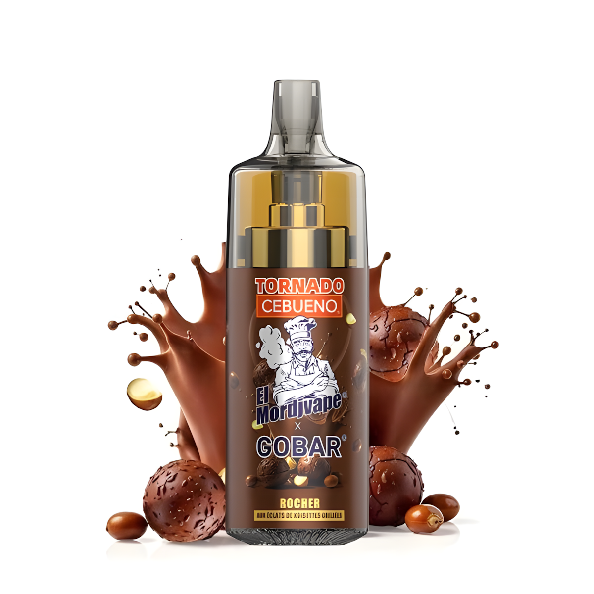El Mordjvape Cebueno Rocher Puff Choco Noisette 10000 TornaPuff El Mordjvape Cebueno Rocher Puff Choco Noisette 10000 TornaPuff