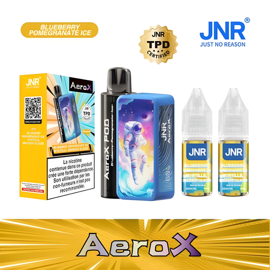 Vape glacée myrtille et grenade JNR Aero X