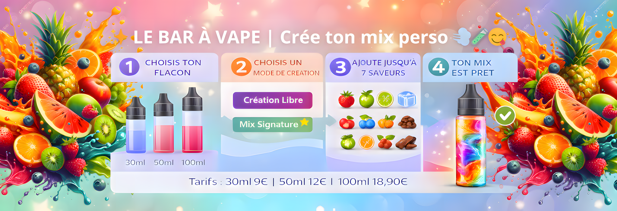 Mix e-liquide mixologue bar a vape tornapuff livraison belgique