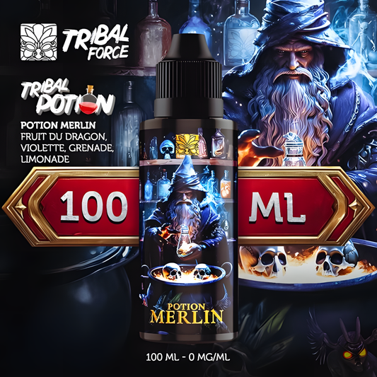 potion merlin tribal force 100ml violette fruit du dragon grenade limonade