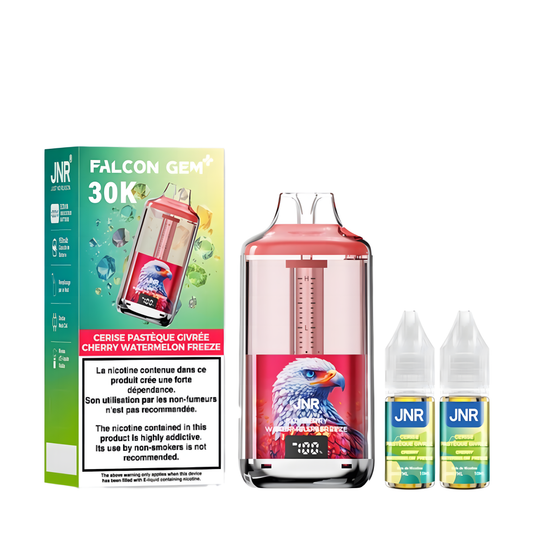 Puff JNR Falcon Gem+ 30K 20mg Cerise Pastèque Givrée - TornaPuff