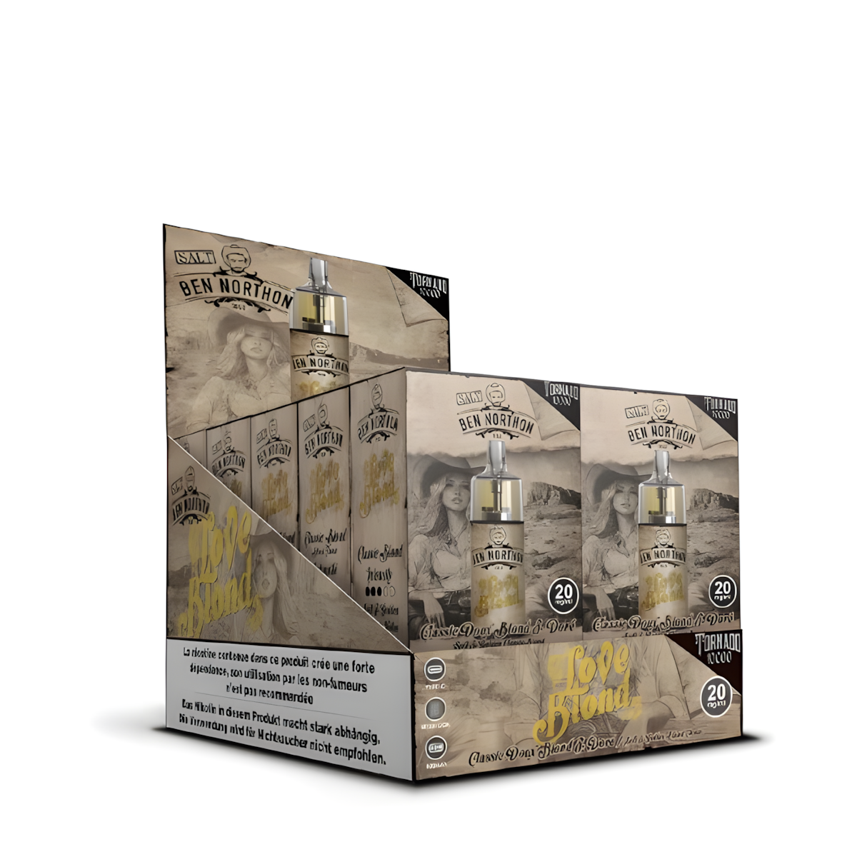 Tornado puff 10k tabac blond ben northon