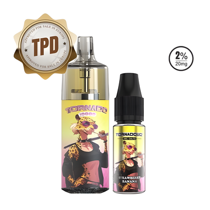 Cigarette Electronique 10000 Puffs Saveur Fraise Banane