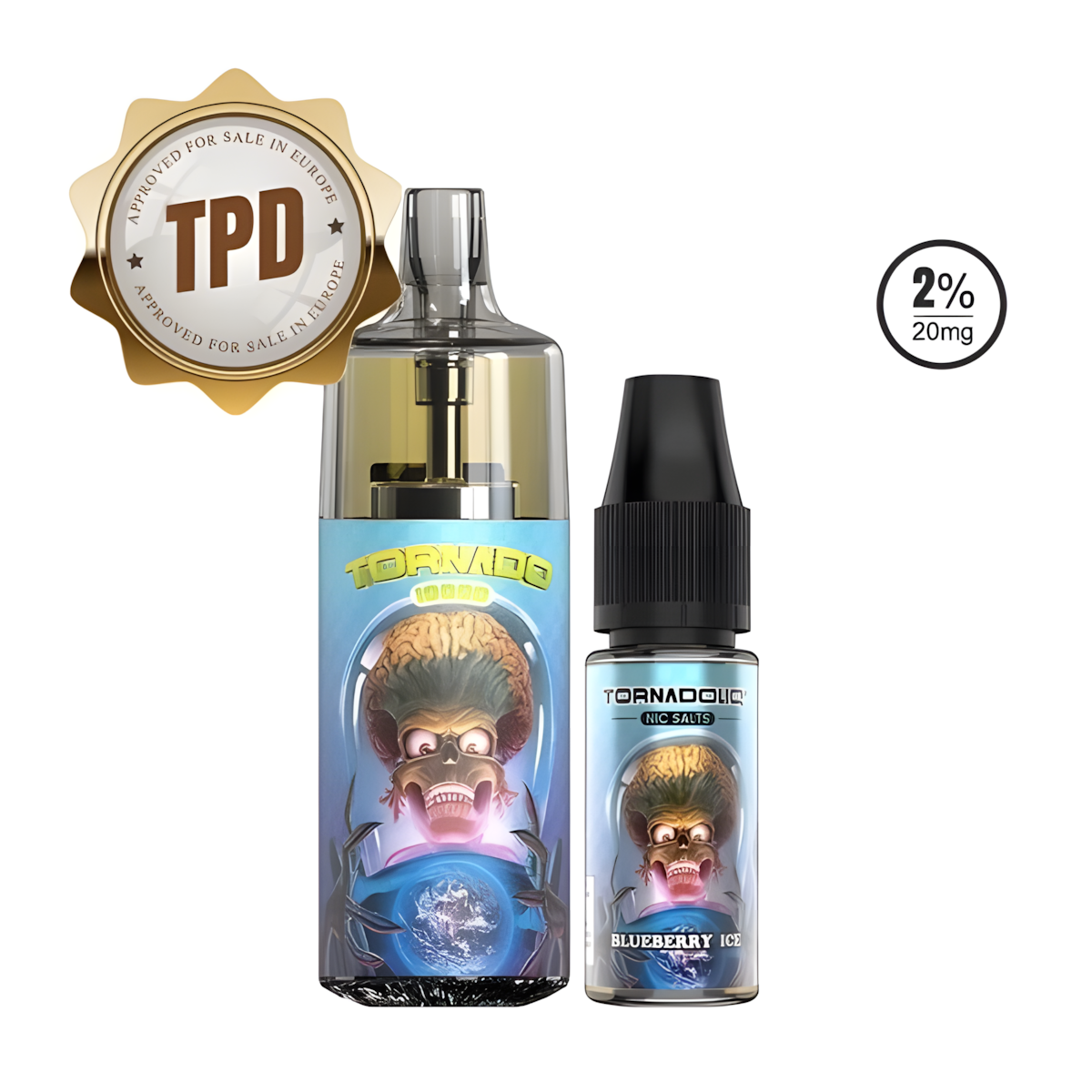 Puff Tornado 10000 Myrtille Glacée 10mg 20 mg