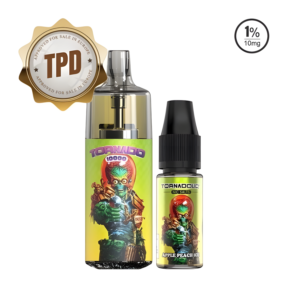 Puff Tornado 10000 Pomme Pêche Glacée randm