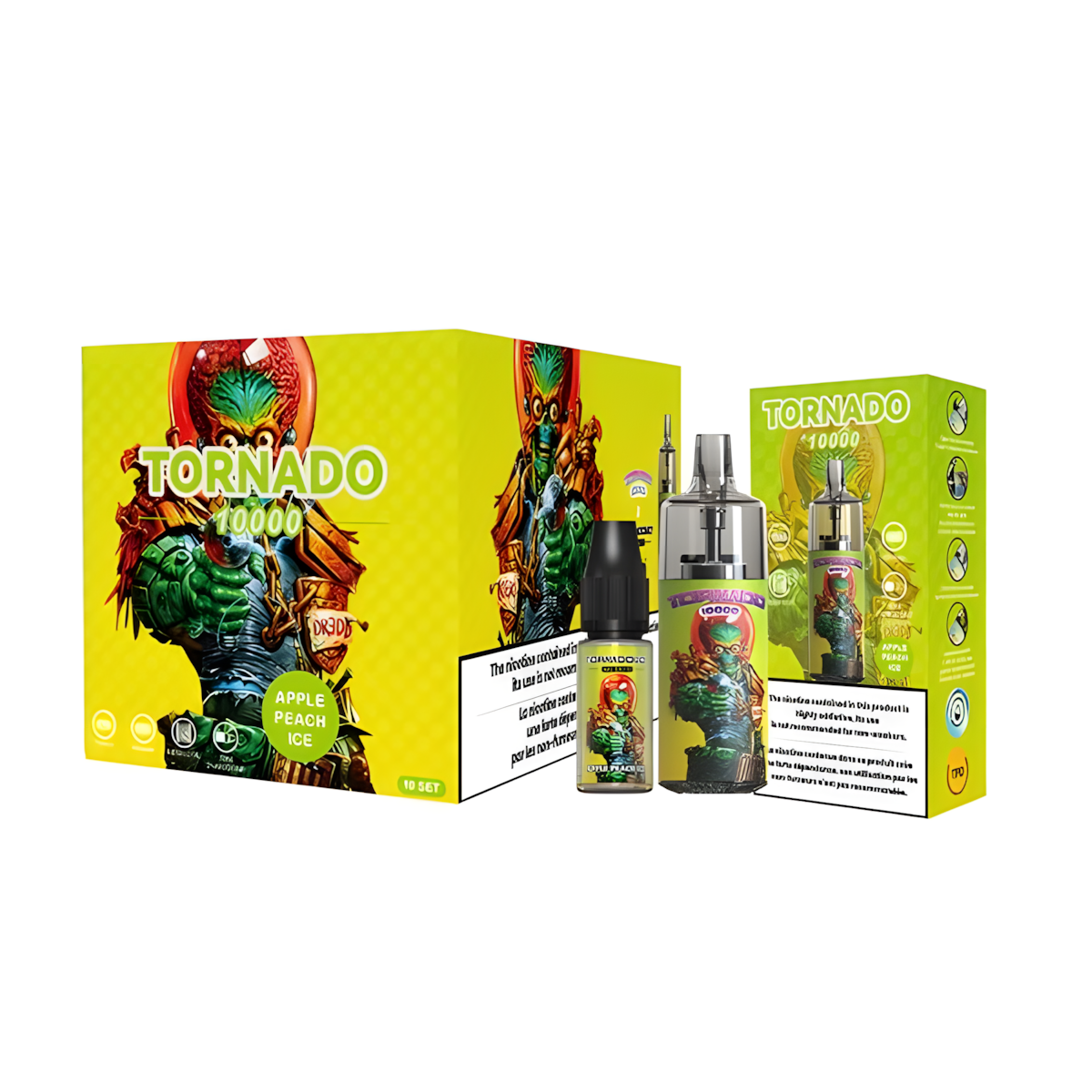 Puff Tornado 10000 Pomme Pêche Glacée gout fruité