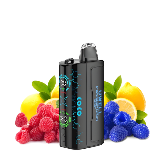 Puff Uwell Koko Bar 50K goût framboise, framboise bleue et citron