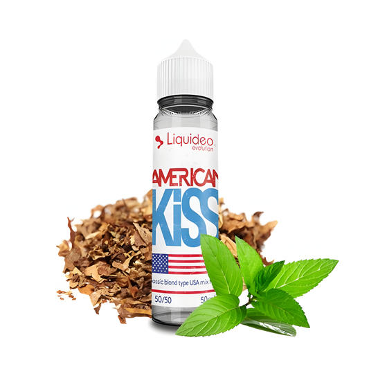 Flacon e-liquide American Kiss 50ml Liquideo Evolution