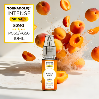 Flacon e-liquide 10ML TornadoLiq Abricot Pêche Fruité