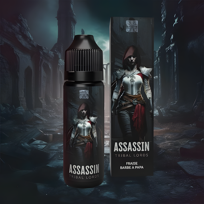 Flacon E-Liquide Assassin Tribal Lords Barbe à Papa et Fraise 50ML
