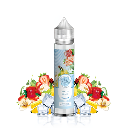 E-liquide Banane Fraise Frais Le Petit Verger 50ML flacon