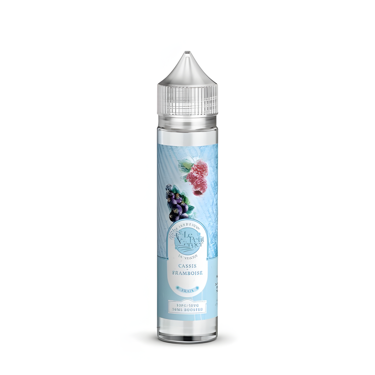Baies de cassis et framboises avec effet de glace vape