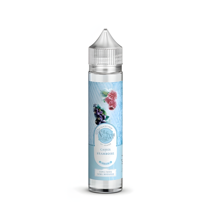 Baies de cassis et framboises avec effet de glace vape