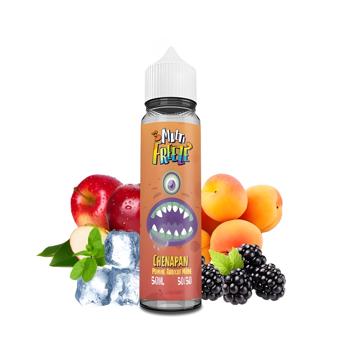 E-liquide Chenapan Pomme Abricot Mûre Multifreeze 50 ml Liquideo 🇫🇷
