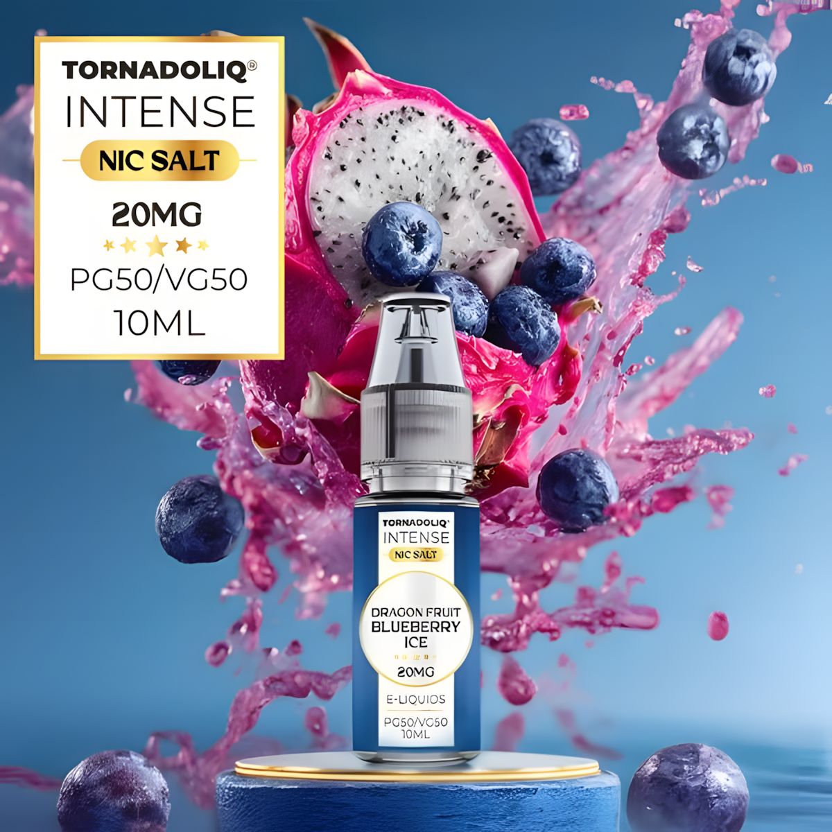 Flacon e-liquide 10ML TornadoLiq Fruit du Dragon Myrtille Glacé