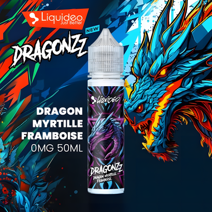 Dragon Myrtille Framboise Liquideo Dragonzz flacon 50ml