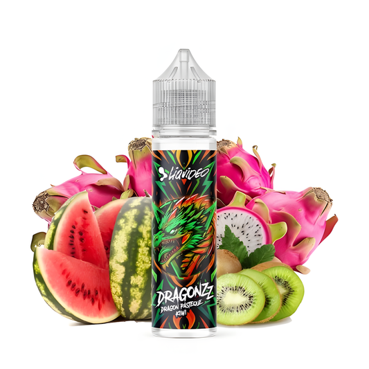 Flacon Dragon Pastèque Kiwi Liquideo Dragonzz 50ml