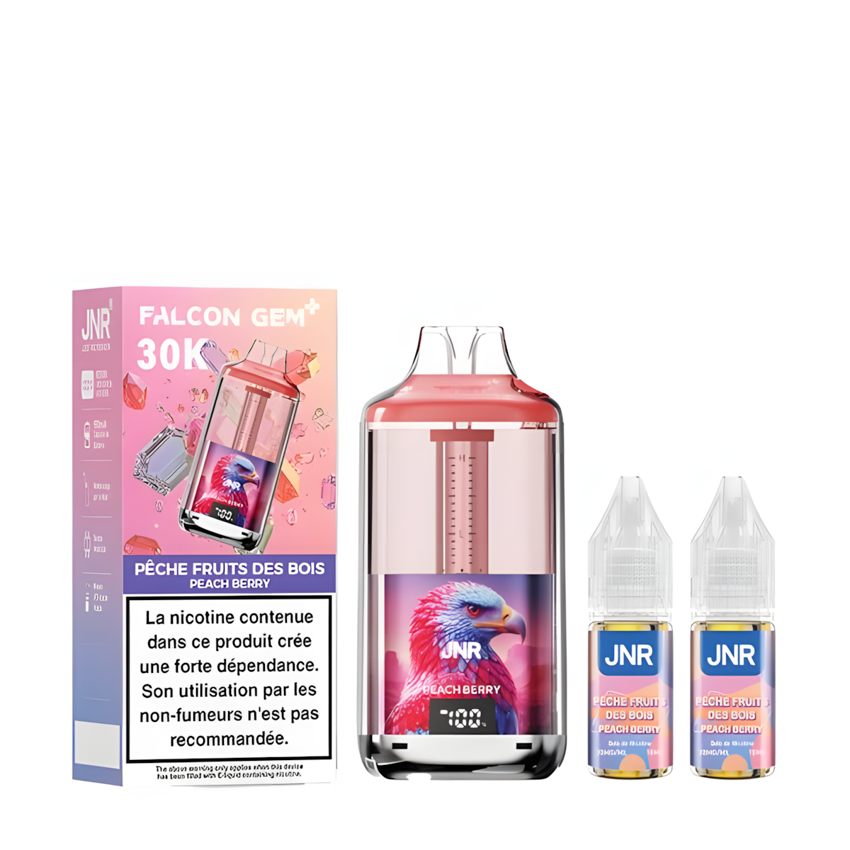 Pod JNR Falcon Gem+ 30K 20mg Pêche Fruits des Bois vue produit 2
