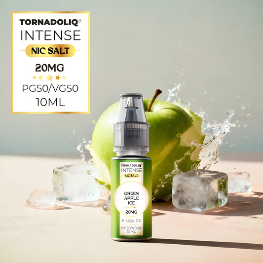 flacon nic salt Tornadoliq Intense Green Apple Ice splash pomme fraîche