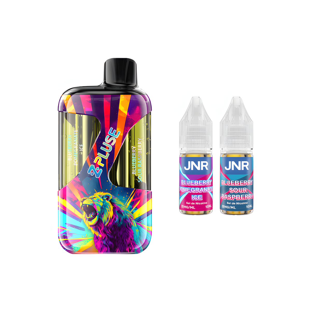 Kit JNR ZPluse 42000 Myrtille Grenade Glacée et Myrtille Framboise Acidulée 20mg