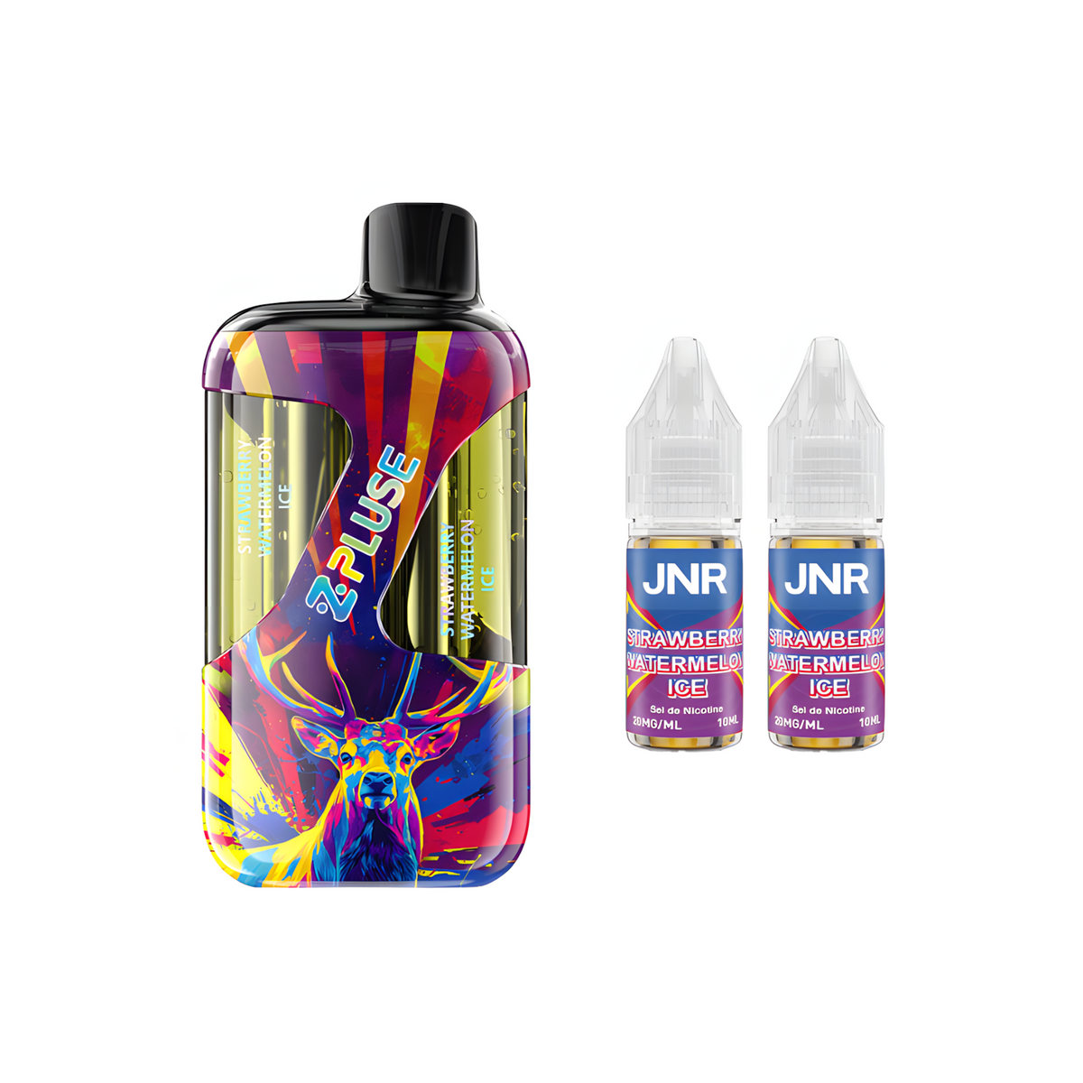 Kit JNR ZPluse 42000 Fraise Pastèque Glacée avec deux liquides 10ml en 20mg