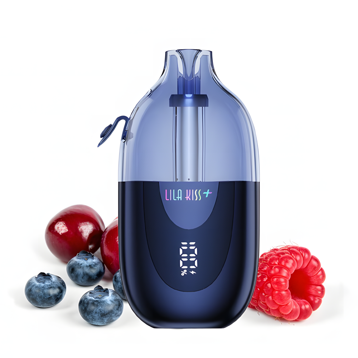 JNR Lila Kiss+ 46K Myrtille Framboise Cerise rechargeable avec écran LED 20mg