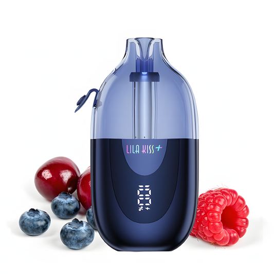 JNR Lila Kiss+ 46K Myrtille Framboise Cerise rechargeable avec écran LED 20mg