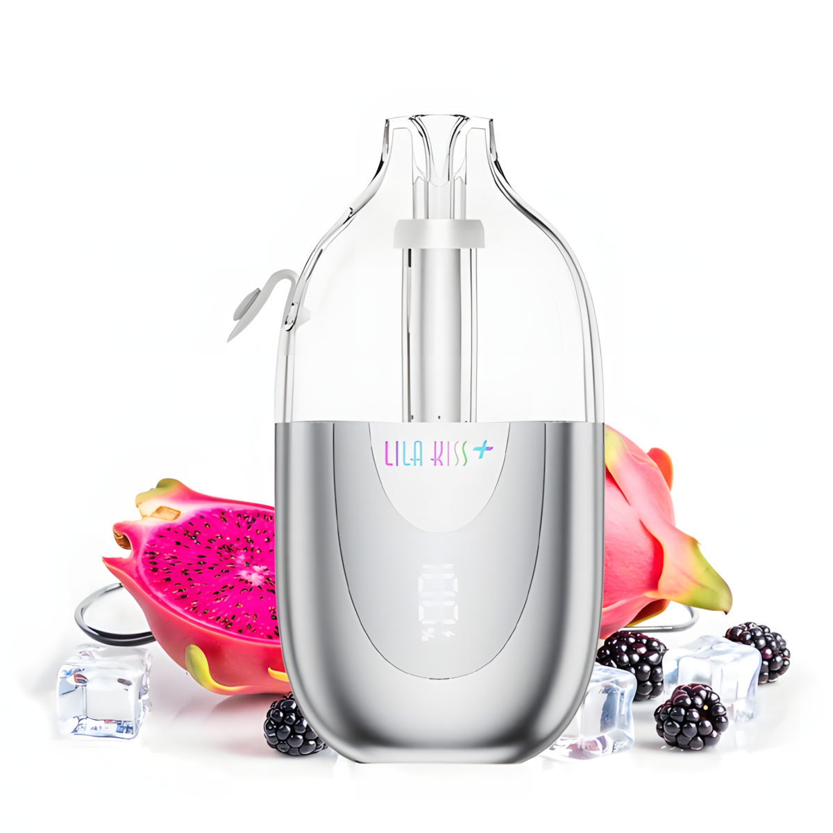 JNR Lila Kiss+ 46K Fruit du Dragon Mûre Glacée rechargeable 20mg