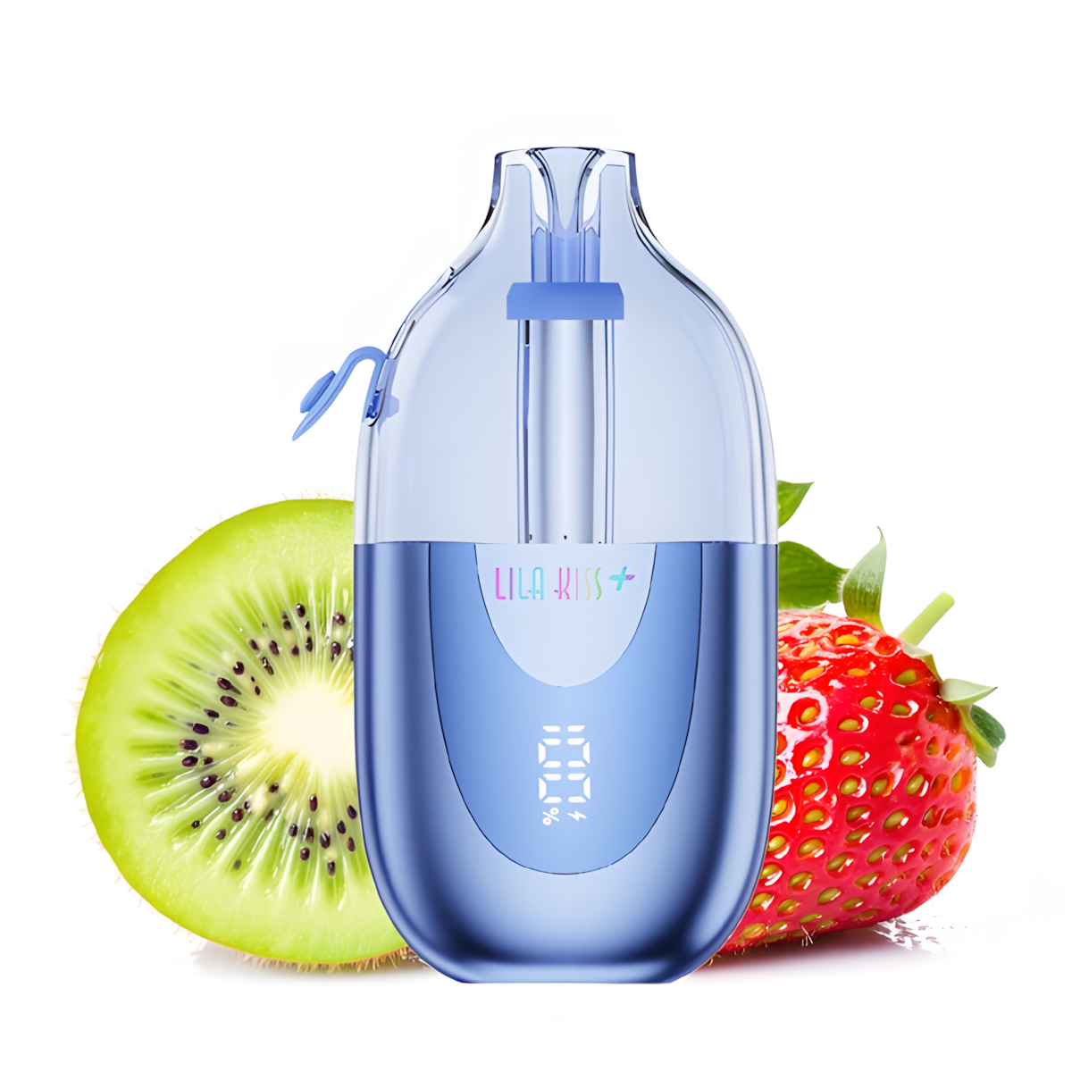 JNR Lila Kiss+ 46K Fraise Kiwi rechargeable avec écran LED 20mg